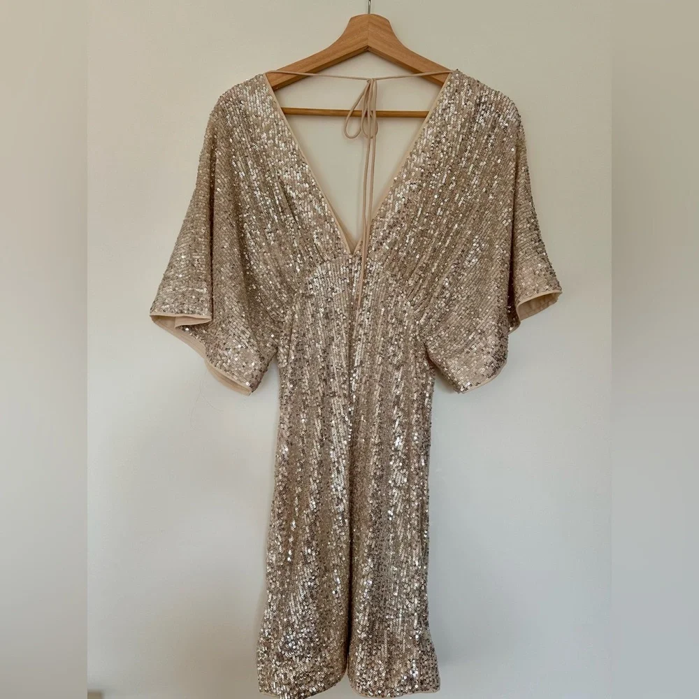 Champagne Sequin Dress - Picture 2 of 2